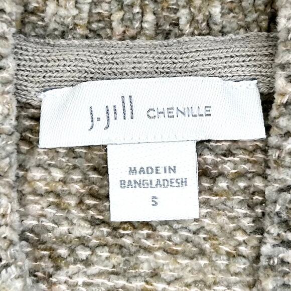 J. Jill Chenille Warm Neutral Mock Neck Boxy Knit Sweater - Picture 8 of 9